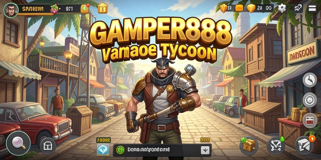 Tampilan gameplay Tycoon yang seru dan mendebarkan di AMPER88.