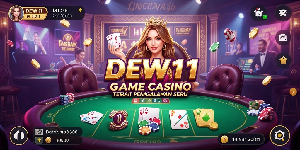 Gameplay seru DEWI11 dengan dealer langsung yang menawan.