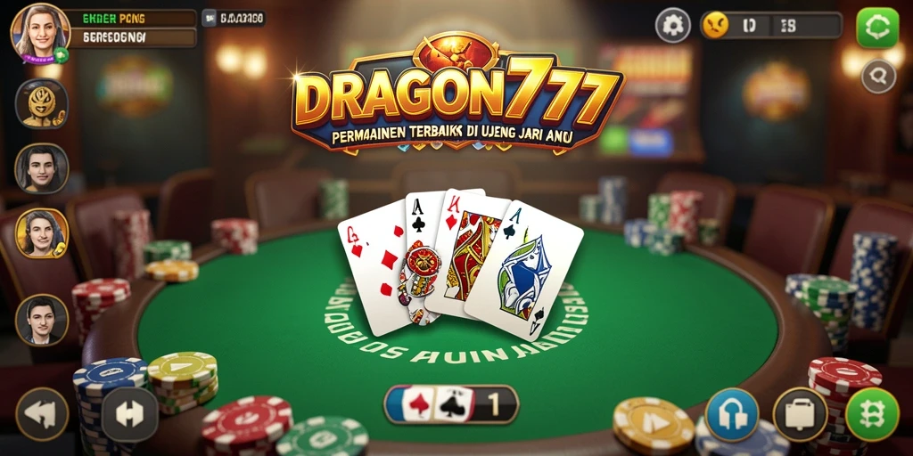 Tampilan gameplay Poker yang seru dan mendebarkan.