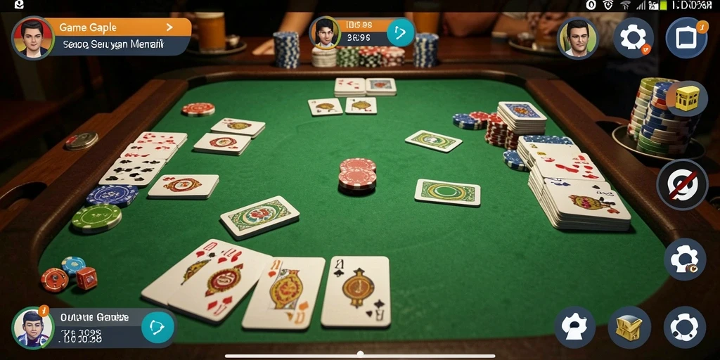 Tampilan gameplay seru ID098 di saat bermain Gaple.