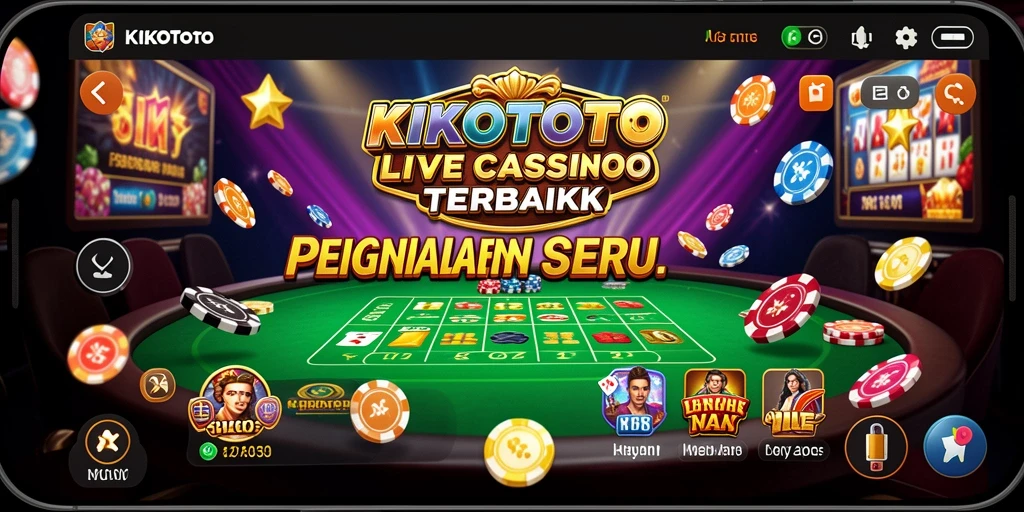 Tampilan gameplay seru di KIKOTOTO dengan dealer langsung.