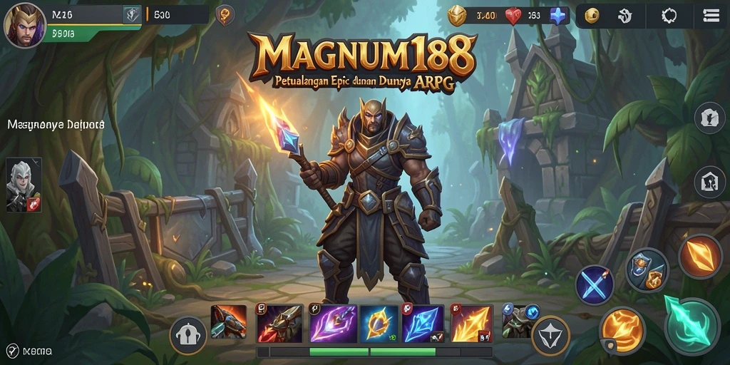 Tampilan seru pertempuran epik dalam MAGNUM188 dengan berbagai karakter.