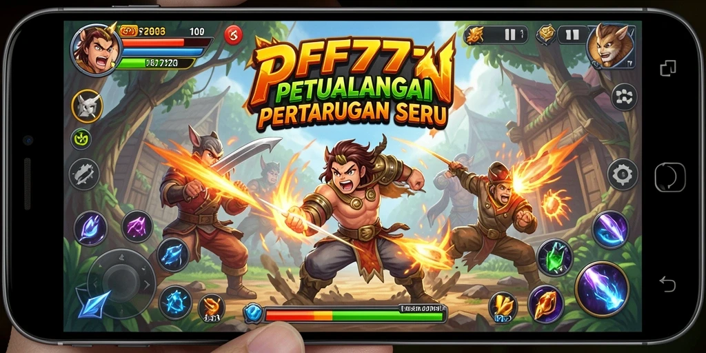Gameplay PF777 menampilkan pertarungan epik dengan karakter unik.