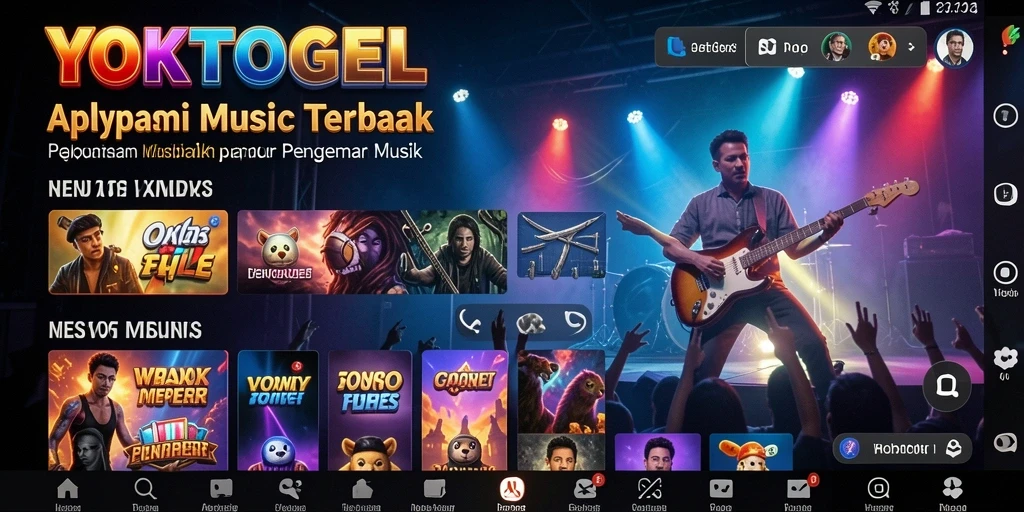 Tampilan menarik aplikasi YOKTOGEL saat bermain musik.